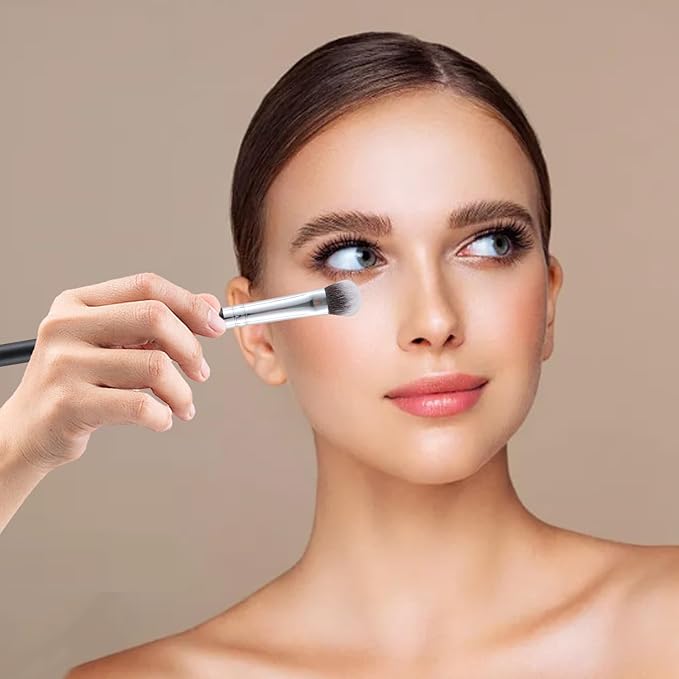 ENERGY Concealer Brush Dense Small Eyeshadow Brush Vegan Soft Synthetic Bristles Makeup Brush for Liquid Cream Powder Foundation Blending Premium Face Makeup Application 210