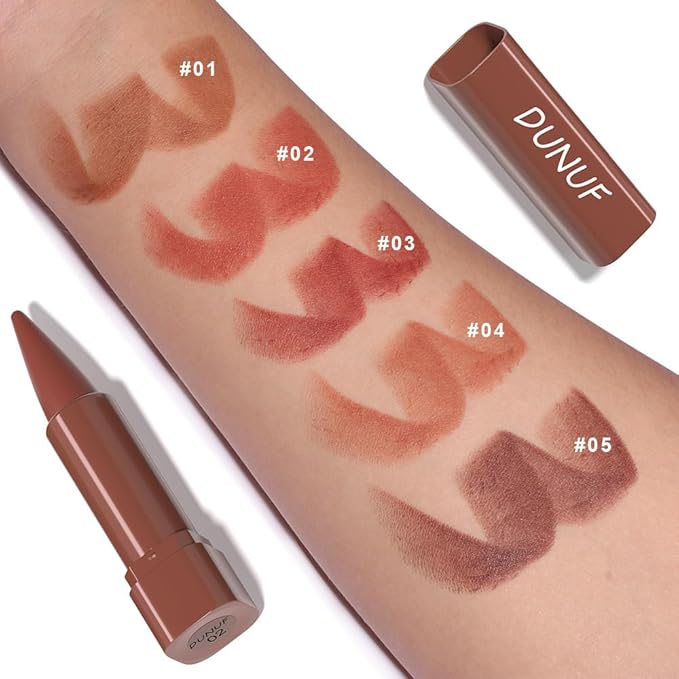 Matte Lip Liner Set - 5 Colors High Pigmented Creamy Lipliners - Long-Lasting Waterproof Lip Liner and Lipstick Set