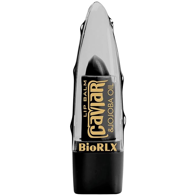 BioRLX Caviar & Jojoba Oil Lip Balm - Luxurious Color-Free Lip Care for Intense Moisture and Smoothness (Caviar & Jojoba, 0.12 Ounce (Pack of 1))