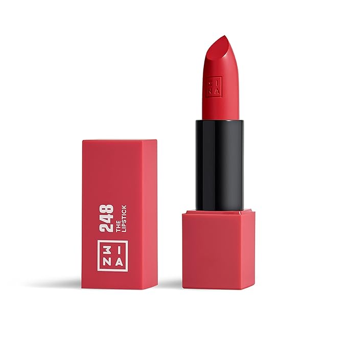 3INA The Lipstick - Moisturizing Lipstick for Women - Semi-Matte Satin Finish with 5-Hour Long Wear - Highly Pigmented and Comfortable - 248-0.16 oz