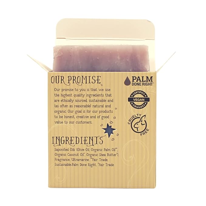 Natural Lilac Bar Soap - Gentle Cleansing for Sensitive Skin, Floral - 3 Pack