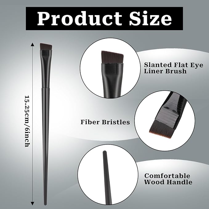 50 Pcs Eyebrow Tint Brushes Angled Eyeliner Brushes Eyebrow Brush Applicator, Ultra Thin Angled Eyeliner Eyeshadow Makeup Brush Applicator