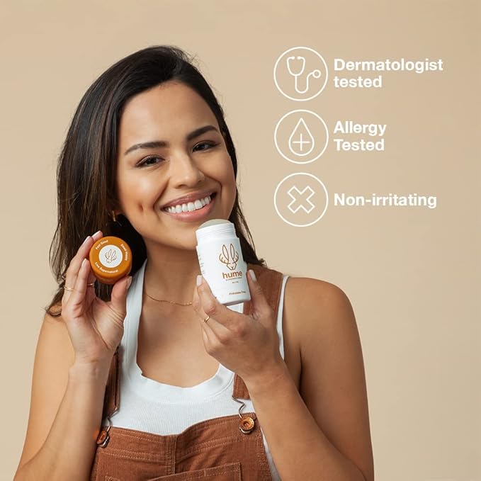 Hume Supernatural Aluminum Free Deodorant for Women & Men - Probiotic and Plant-Based, Long-Lasting Moisture Absorbing - Clean and Effective. (Out West - 2-Pack)