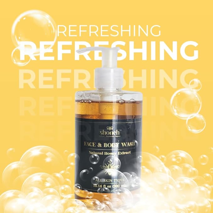 Shoneh Face & Body Wash – Natural Honey Extract [PH 5.5] – Suitable for ALL Skin Types