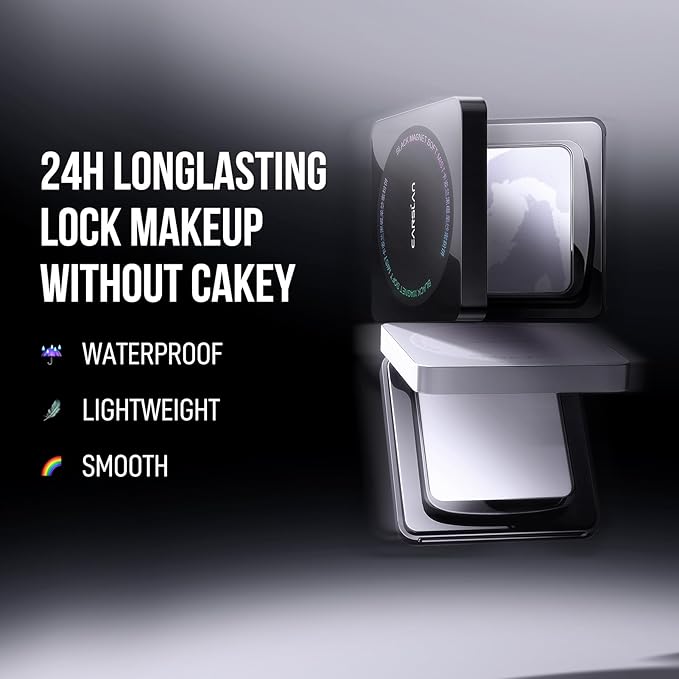 Waterproof Face Pressed Powder Compact, 24H Longlasting Oil Control Pressed Setting Powder Talc-Free Makeup, Shine Free, Poreless, Smooth, 01 Translucent for dry&com skin (0.28Oz)