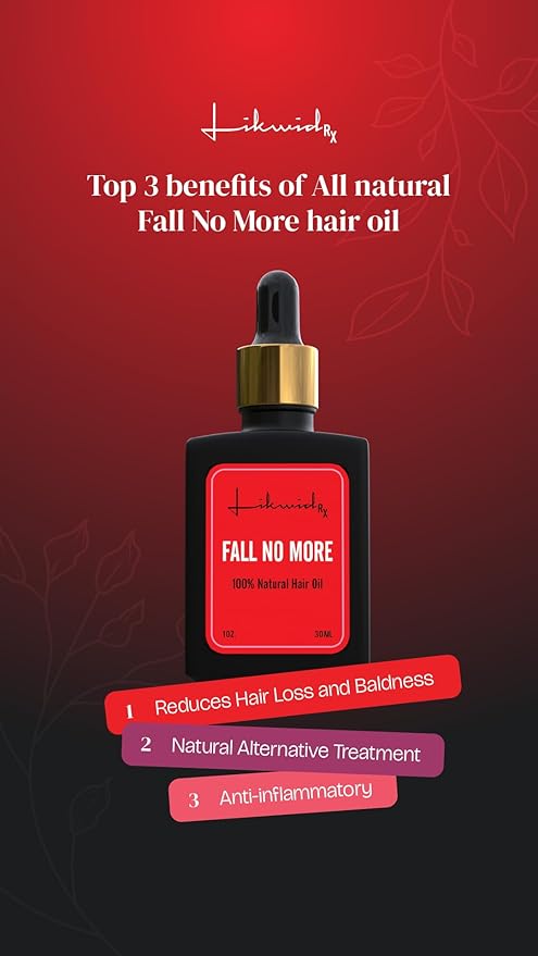 Fall No More Natural Hair Oil, Cold Pressed Black Seed, Sesame, Almond and Castor Oils- Black Seed Oil-