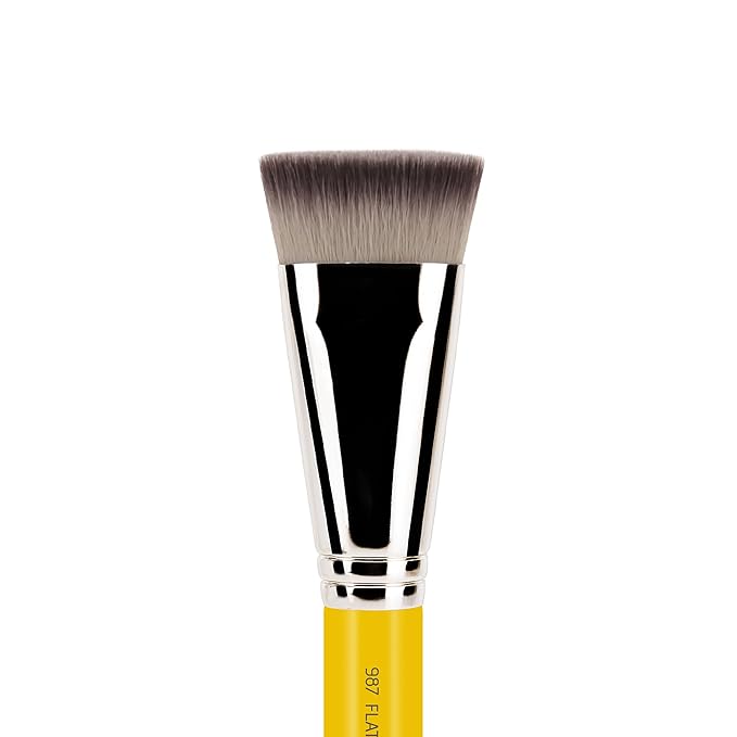 Bdellium Tools Professional Makeup Brush - Studio Series 987 Face Blending - With Soft Synthetic Fibers, For Sculpting Cheekbones and Adding Dimension (Yellow, 1pc)