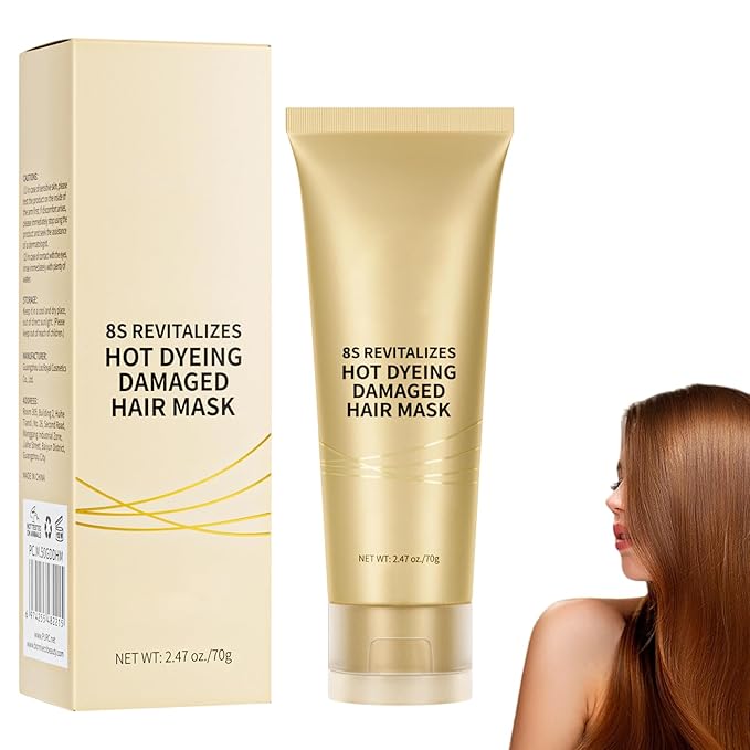 Hair Mask,8s Revitalizes Hot Dyeing Damaged Hair, Professional Keratin Treatment Instantly Smooths Frizz Daily Care Perm And Dye Repair Conditioner,Deep Moisture Repair Mask for All Hair