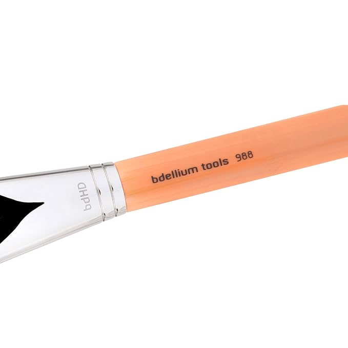 Bdellium Tools Professional Makeup Brush - Pink Bambu Series 988 BDHD Phase I Large Foundation/Powder - With Soft Synthetic Fibers, For Application & Blending (Pink, 1pc)