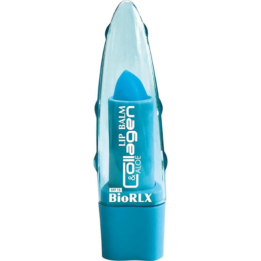 BioRLX Collagen & Aloe Vera Lip Balm - Advanced Anti-Aging Lip Care for Youthful and Hydrated Lips (Collagen, 0.12 Ounce (Pack of 1))