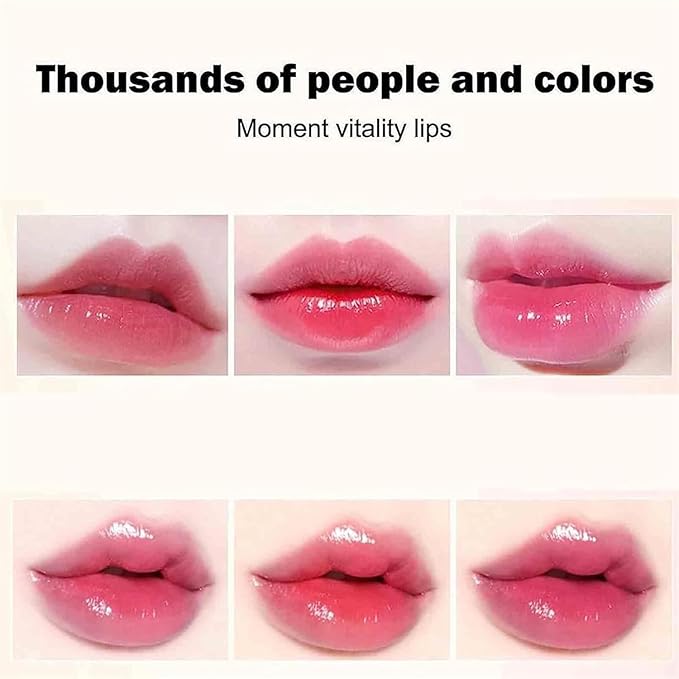Transferproof Color Changing Lipstick,Gold Crystal Ph Lipstick Color Changing,Long Lasting Moisturizing Glossy Shine Lip Gloss for Women (2pcs)