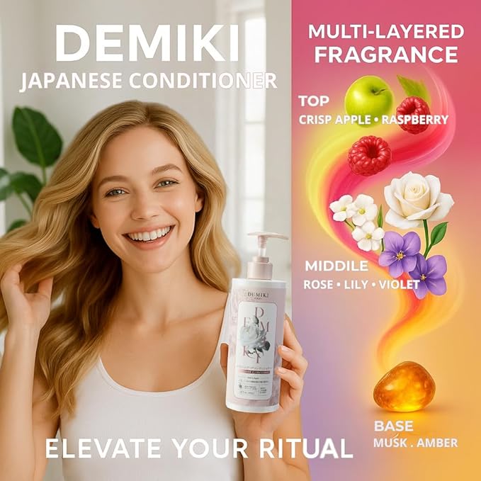 Japanese Conditioner Hair Care, Keratin Hair Treatment Hair Conditioner for Women, Color Safe, Deep Conditioner for Dry Damaged Hair, Frizz Ease, Sulfate-Free Anti-Dandruff 450ml 16oz