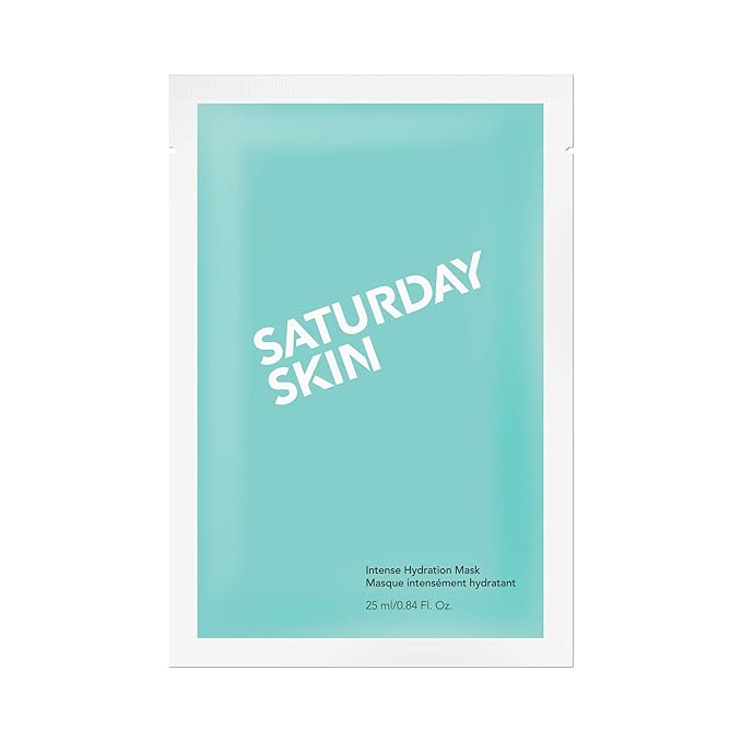 Saturday Skin Intense Hydration Mask, Super Leave-on Hydrating&Replumping Face Mask for Dehydrated Skin, Refines Skin Tone & Texture Hypoallergenic, Cruelty Free(25ml/0.84 Fl Oz)