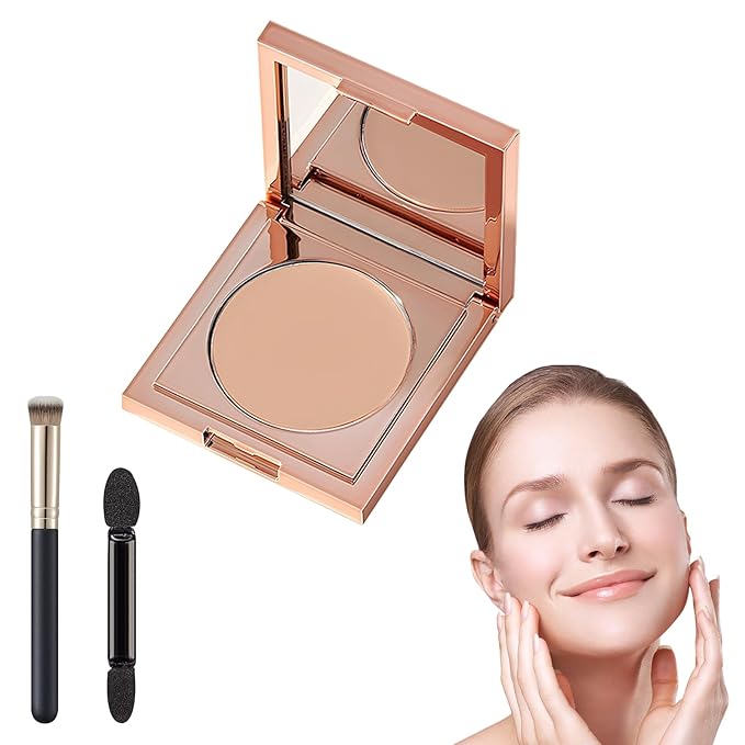 Colored Clay CC Undereye Concealer,Undereye Concealer Circles,Color Corrector for Dark Circles with Brush, CC Undereye Concealer (Light skin, 01)