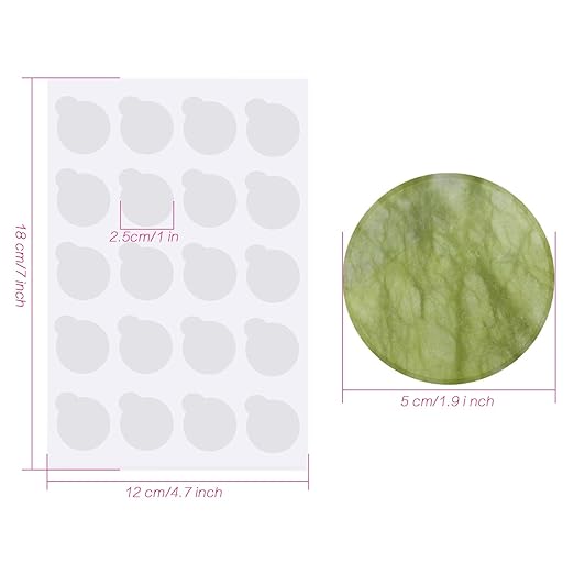 200 Pcs Eyelash Extension Adhesive Glue Pallet Sticker Pads, Disposable Waterproof Adhesive Holder Pad and 1 Pcs Eyelash Extension Jade Stone