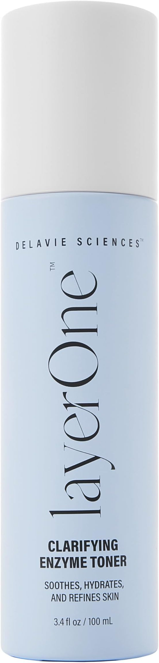 layerOne Clarifying Enzyme Toner – Soothes, Hydrates & Refines Skin, Preps for Skincare Routine, 3.38 fl oz