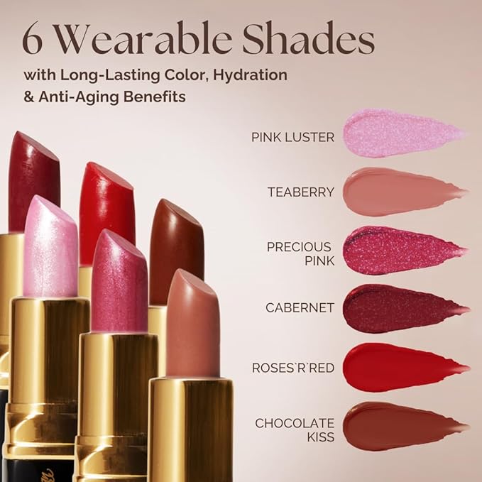𝗘𝘀𝘀𝗲𝗻𝗰𝗲 𝗼𝗳 𝗔𝗿𝗴𝗮𝗻 Deep Moisturizing, Long Lasting Lipstick & Hydrating Lip Care in One with 100% Pure Organic Argan Oil, Shea Butter, Jojoba Oil & Aloe Vera - Teaberry
