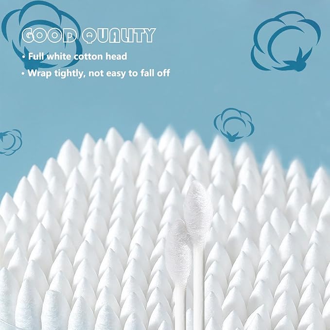 500pcs Precision Tip Cotton Swabs/Double Pointed Cotton Buds for Makeup