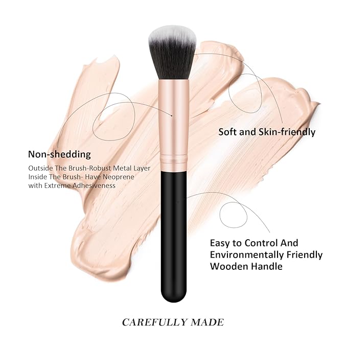 Generic Makeup Brushes Professional Set,Synthetic Bristles for Foundation Powder Eyeshadow Brush Concealers Blush Face Make up Brushes Kit 14pcs., Black