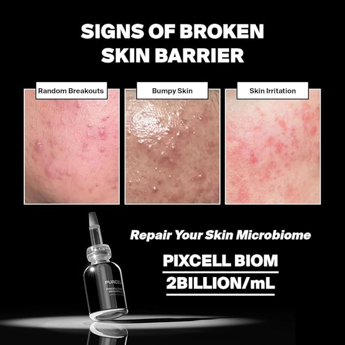 Pixcell Biom 2B/mL Probiotic Essence - Restores Skin Barrier with Bifida, Lactobacillus Ferment Lysate, Korean Probiotic Drops for acne prone skin and sensitive skin (30ml, 1.01 Fl Oz.)