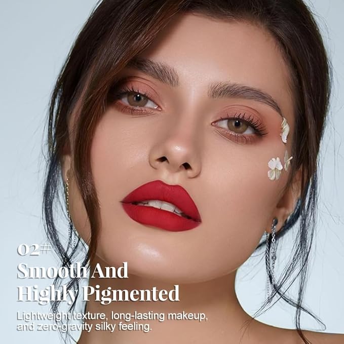 Matte Lip Liner – Sharpenable, Professional Waterproof & Smudge-Proof, Velvet Matte, Long-Lasting Color Lock, Daily Wear, Ideal for Bold & Chic Makeup Looks, Vermilion (Shade 02)