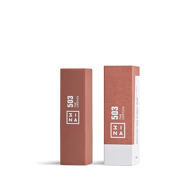 3INA The Lipstick - Moisturizing Lipstick for Women - Semi-Matte Satin Finish with 5-Hour Long Wear - Highly Pigmented and Comfortable - 503-0.16 oz