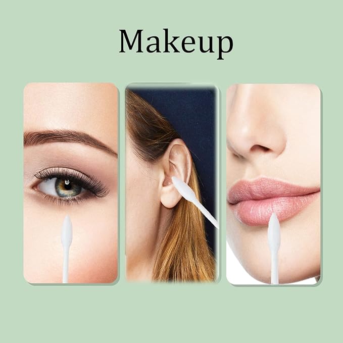Double Precision tips cotton swabs with Paper Stick, Pointed Cotton Buds for Makeup, 600pcs