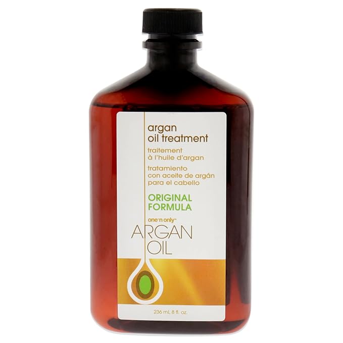 One 'n Only Argan Oil Hair Treatment, Helps Smooth and Strengthen Damaged Hair, Eliminates Frizz, Creates Brilliant Shines, Non-Greasy Formula, 8 Fl. Oz