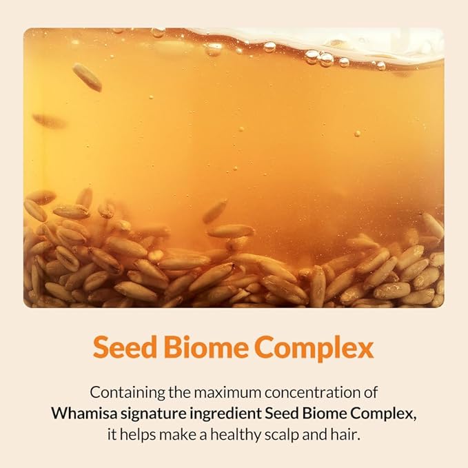Whamisa Organic Seeds Hair Scalp Tonic, Fermented Postbiotic Formula for Revitalizing Scalp, Scalp Conditioning, Root Care, Hair Growth, Dry Scalp, Cooling, Korean Skin Care (165ml)
