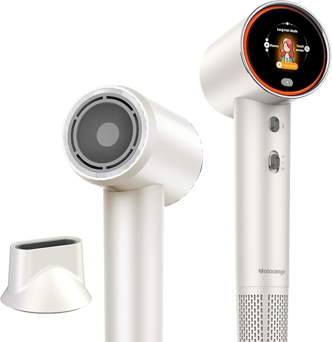Intelligent Hair Dryer with 1 Billion Plasma | High-Speed Professional Blow dryers Smart LCD Display & Grip Sensor Function | 5 Blowing Mode for Adults and Children Removing Frizz Hair Health