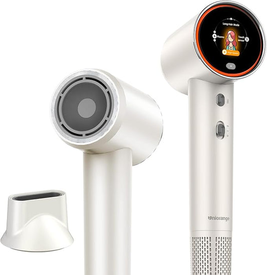 Intelligent Hair Dryer with 1 Billion Plasma | High-Speed Professional Blow dryers Smart LCD Display & Grip Sensor Function | 5 Blowing Mode for Adults and Children Removing Frizz Hair Health
