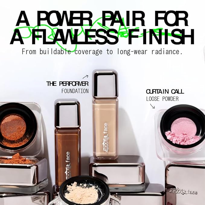 about-face THE PERFORMER Skin-Focused Foundation MD2Neutral – Medium Coverage, Long-Wear, Breathable & Buildable Base – Clean, Vegan, Hydrating Formula with Blue Agave & Chlorella – 1.08oz