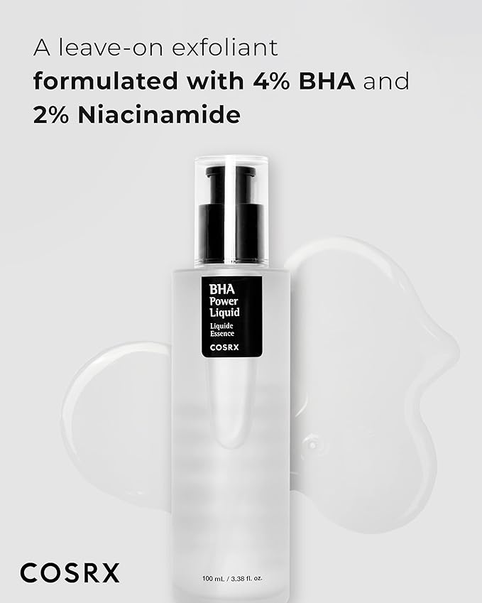 COSRX Niacinamide 2% + BHA 4% Blackhead Exfoliant Toner 3.38 fl.oz / 100ml, Korean Toner, Blackhead Remover, Pore Minimizer for Enlarged Pores, for All Skin Types, Korean Skin Care, Stocking Stuffers