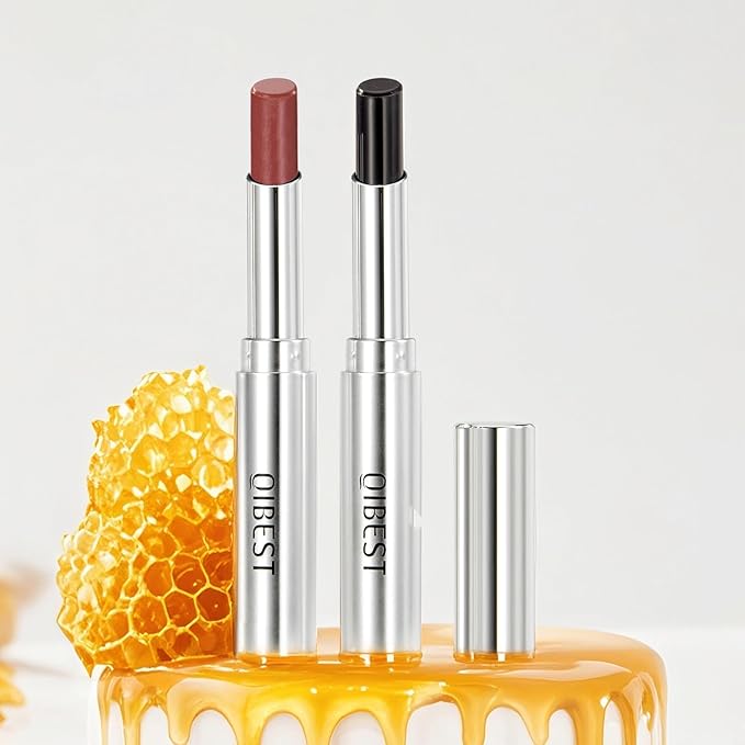 Jolilab 2-Pack Honey Lipstick Tinted Lip Balm.Black Cherry Glow - Sheer Hydration for All Skin Tones, Moisturizing Lip Color with Natural Nourishment（Black&Pink）