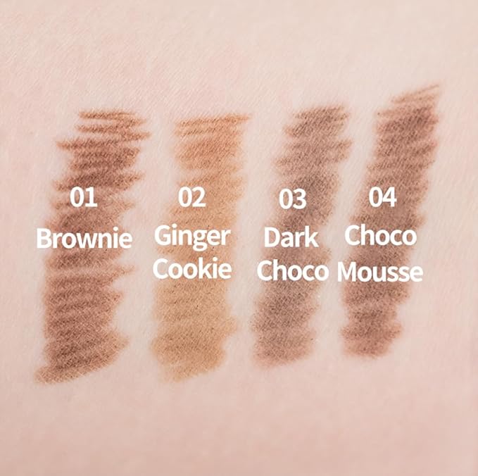 COSNORI Slim Eyebrow Pencil 01 Brownie - 2mm Micro-Fine Pencil Brow with Brush, Natural-Looking Brows, Long Lasting & Waterproof, Micro-Slim, Soft drawing, 0.005oz (0.13g)