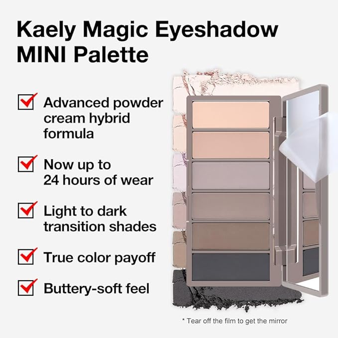 6 Colors Mini Dark Nude Brown Eye Shadow Palette Makeup for Older Women, Neutral Matte Shimmer Eyeshadow Palette Highly Pigmented Waterproof, paleta de sombras de ojos, Vegan & Cruelty-free, 05