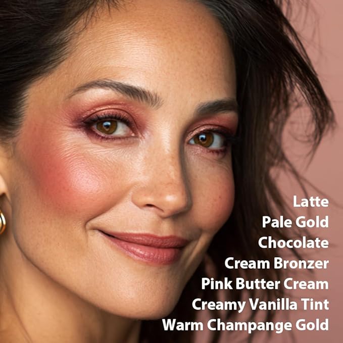 Best Baked Face Palette for Mature Skin – Includes Bronzer, Blush, Highlighter & Eyeshadows – Smooth Velvet Texture, Vegan & Cruelty-Free, Travel-Friendly Makeup Kit