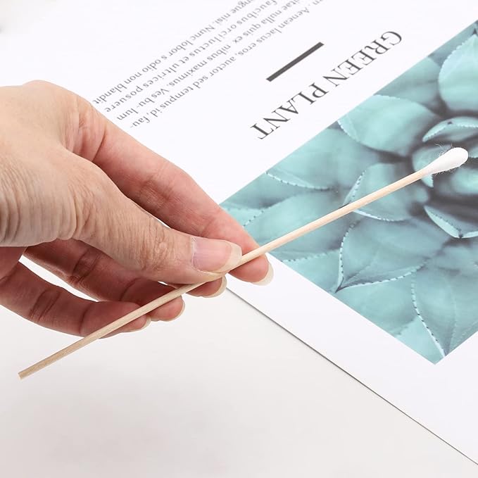 500 Count 6 Inch Long Cotton Swabs with Wooden Handles Cotton Tipped Applicator for Cleaning