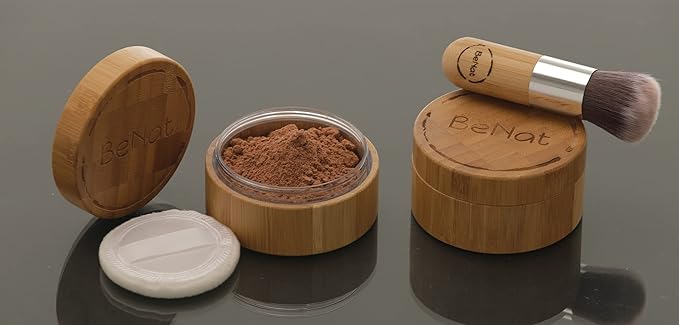 BeNat. Blush Powder, Plum. Vegan. All-Natural. Made with Fewer, Natural Ingredients. 0.4-oz. Packed in a Beautiful Bamboo, Eco-Friendly Case.