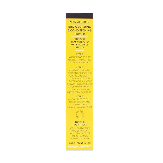 Arches & Halos Brow Building and Conditioning Primer - Coat Brows with Precise Application - Enhance, Moisturize and Nourish - Vegan and Cruelty Free - 0.033 fl oz