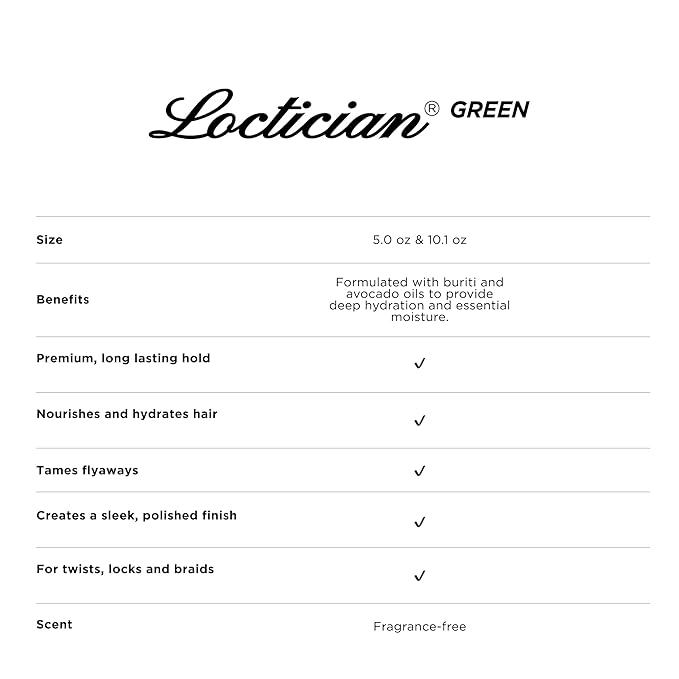 Style Factor Lock BOOSTER Loctician Green 5 oz - Premium Pomade with Buriti & Avocado Oils Max Hold, Unscented, Clean, Expert Styling Gel for Locs, Twists, Braids for All Hair Types