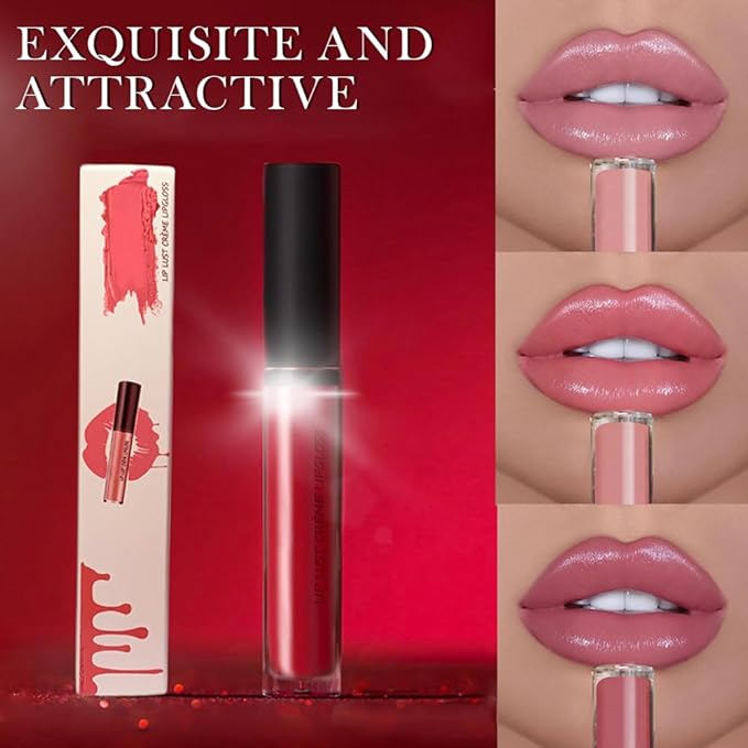 12 Colors Cream Texture Lipstick, 2025 Upgraded Waterproof Long-Lasting Moisturizing Lip Gloss, Non-Sticky Lip Stain Makeup for Daily Special Occasions (2)