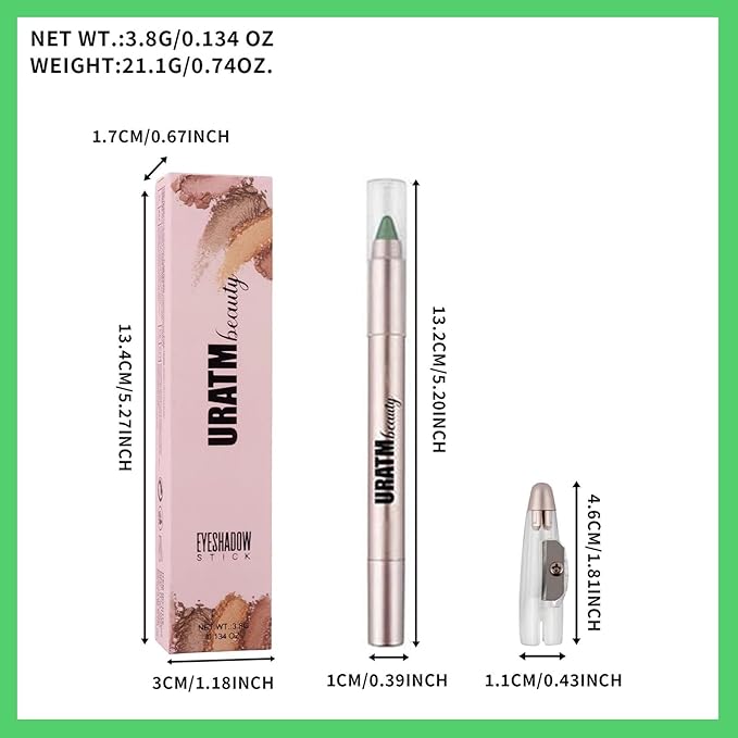 Gray Eyeshadow Stick, Blendable Creamy eyeshadow Eye Brightener Stick, Waterproof Eyeshadow Pencil Long Lasting Crayon, Smooth Shimmer Eye Shadow Highlighter Eye Liner Makeup.#B01 gray shimmer