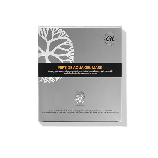 Clinical Resolution CRL Peptide Aqua Gel Mask 5 Pack Instant Hydration, Soothing & Cooling, Helps Comfort Skin After Professional Treatments, for a Refreshed, Healthy-Looking Complexion