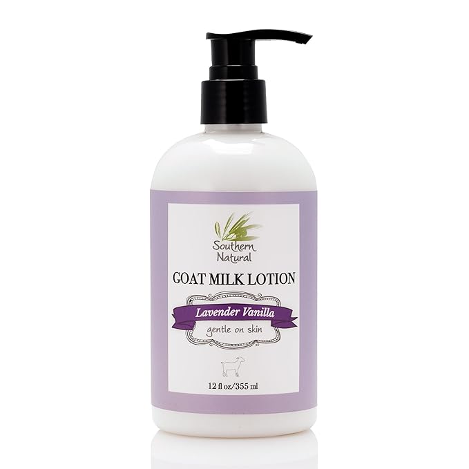 Lavender Goat Milk Soap Bar 3 Pack and Lavender Vanilla Goat Milk Lotion – Gentle Face and Body Care for Dry Skin, Ideal for Men, Women & Kids