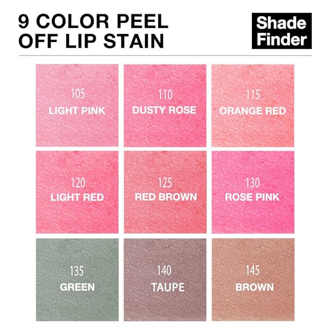 evpct Lip Tains Peel off, 3Pcs Peel off Lip Liner Tattoo Lip Stain Tint Gloss Makeup Set, Long Lasting Waterproof 24 Hours Matte Transfer-proof Color Stay Lipstick, Light Pink & Dusty Rose & Rose Pink