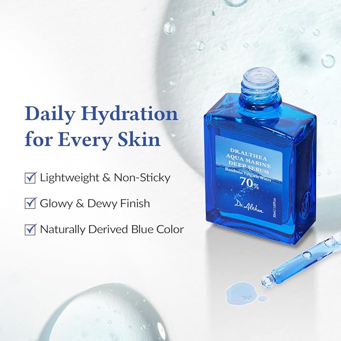 Dr.Althea Aqua Marine Deep Serum | Instant Hydration & Soothing Facial Serum for All Skin Types | Korean Vegan Skincare