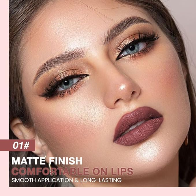 Dust Red Matte Lip Liner Pencil, Long-Lasting Creamy Formula for Shaping & Sculpting Lips