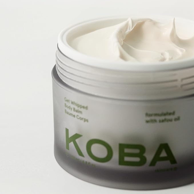KOBA Get Whipped Body Balm - For Women & Men - Hydrating Firming Balm - Dry to Very Dry Skin - Woody, Floral, Fresh Fragrance - Natural - Vegan - Safou Oil - Olive & Shea Butter - L-Carnitine (200 ml)