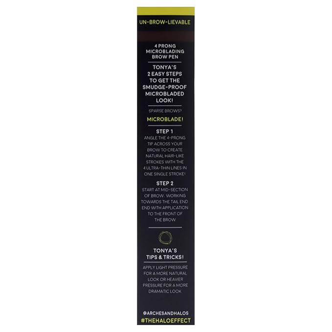 Arches & Halos Microblading Brow Shaping Pen - Fuller, More Defined Brow - Long-lasting, Smudge Resistant, Rich Color - Vegan and Cruelty Free Makeup - Auburn - 1 ml